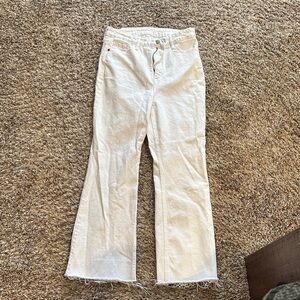 Old Navy Women's Wide Leg Cream Jeans